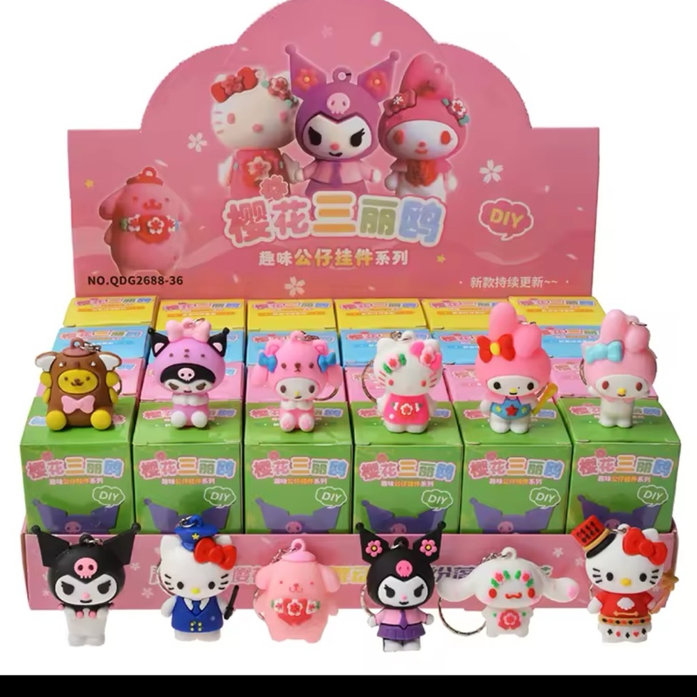 Hello Kitty MYSTERY BOX small figure key chain